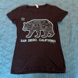 Heathered Black San Diego Bear T-shirt